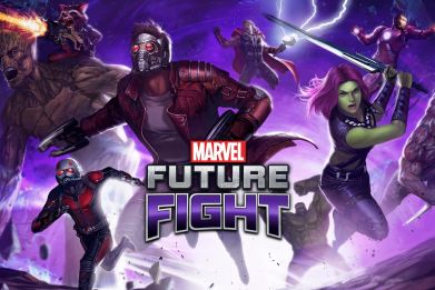 The banner to Marvel's Future Fight mobile game.