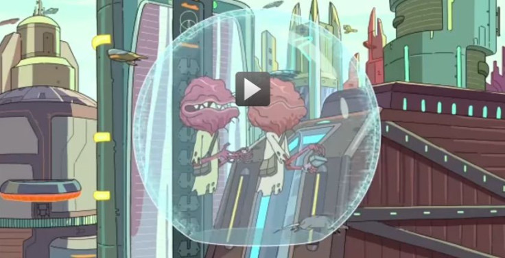 A futuristic city in the Rick and Morty Season 2 premiere.