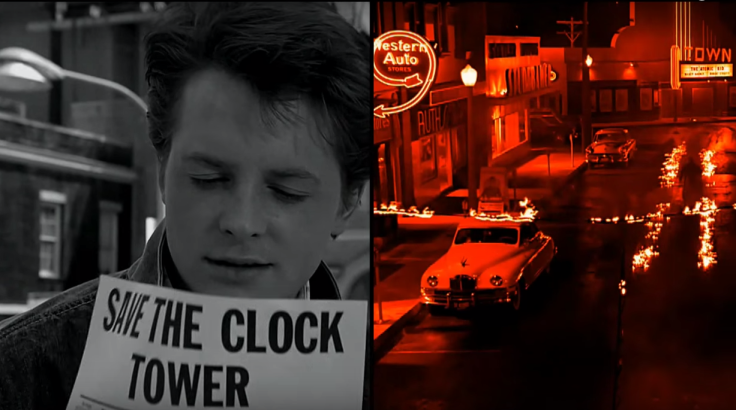 A still from "Back to the Future Predicts 9/11" by Joe Alexander.