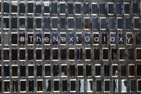 The text "#TheNextGalaxy" is pictured on a wall with Samsung smartphone Galaxy S6 edge+ at the consumer electronics trade fair IFA in Berlin, Germany, September 3, 2015. 