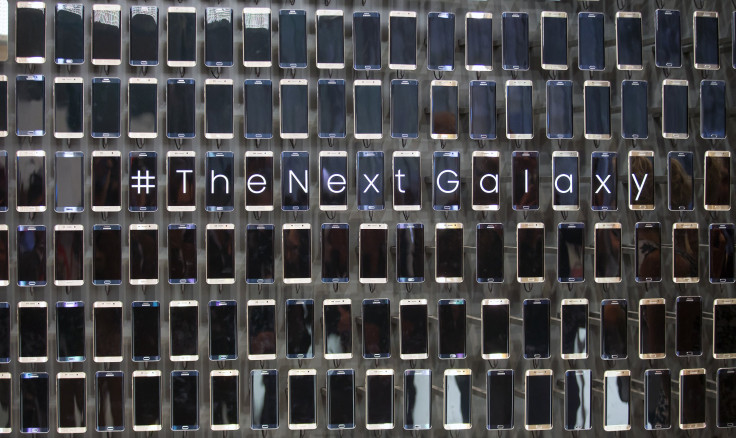 The text "#TheNextGalaxy" is pictured on a wall with Samsung smartphone Galaxy S6 edge+ at the consumer electronics trade fair IFA in Berlin, Germany, September 3, 2015. 