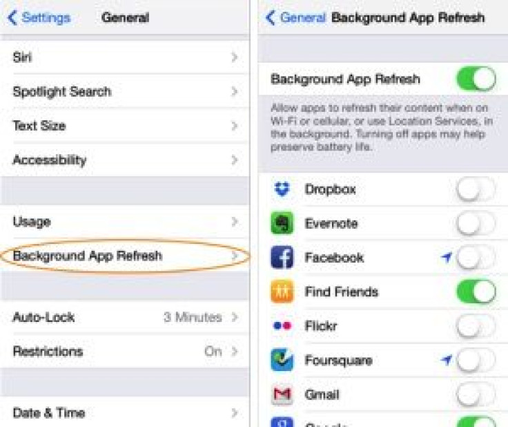 Background app refresh can kill your battery life in iOS 9. Turn off background updates on any apps that don't need up to the minute updates to save battery life on your iPhone, iPad or iPod. 