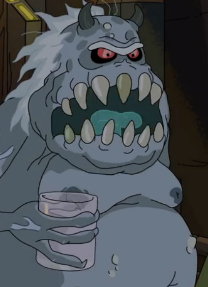 A Gobble Blag Blug encountered in Rick and Morty Season 2 Episode 2.