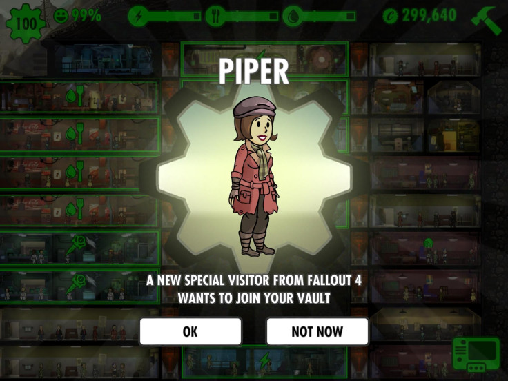 Piper from Fallout 4 is a new character for iOS Fallout Shelter players