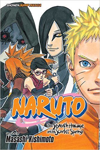 The cover to the Naruto: The Seventh Hokage and the Scarlet Spring manga
