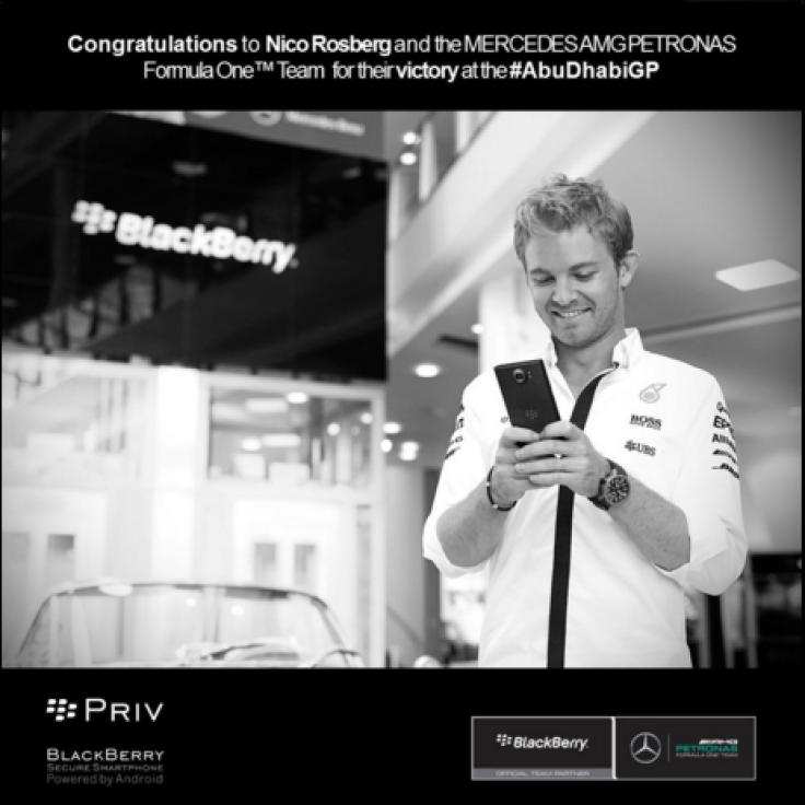 BlackBerry Priv featured in the Abu Dhabi Grand Prix