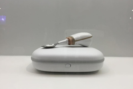 The Gyenno Spoon is a smart spoon showcased at the Consumer Electronics Show in Las Vegas that can offset hand tremors by 85 percent. 