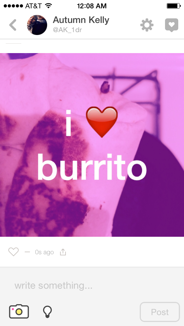 I layered a shade of pink over the text 'I