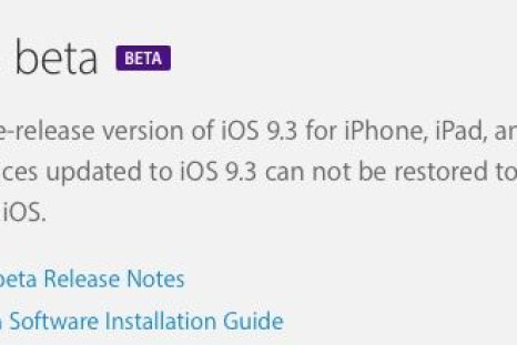 Apple released the iOS 9.3 beta 1 for iPhone iPad and iPod to developers on Monday, January 11, 2016. Direct links to download and install the latest developer software can be found here.