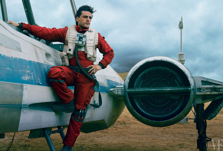 Poe Dameron and his X-Wing in 'Star Wars: The Force Awakens'