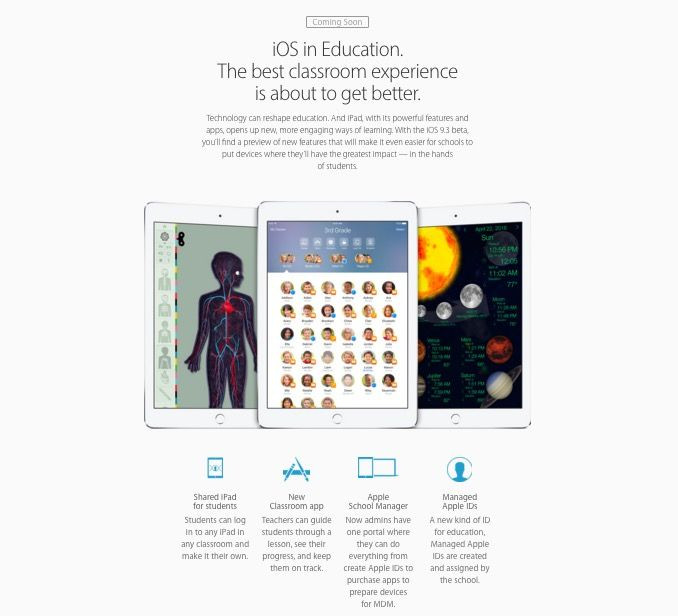 A new set of tools for educators, including multi-user iPad logins is reportedly coming in iOS 9.3