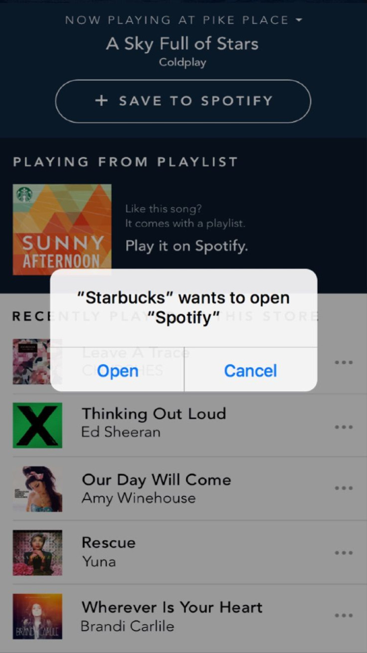 The new Spotify integration with the Starbucks app allows you not only to save songs you hear playing in the store, but also browse playlists put together by in-house baristas.