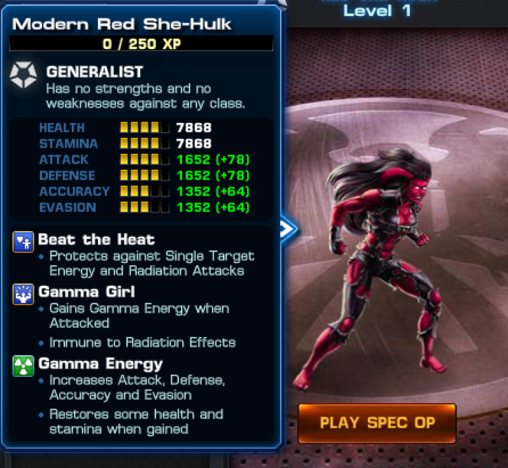 Red She-Hulk's passives
