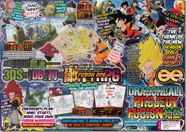 'Dragon Ball Project Fusion' to have an 'infinite possibilities' for fusions