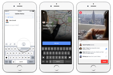 Facebook's Live Video feature is now available to all iOS app users. 