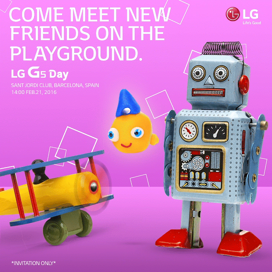 LG's press invite for an LG G5 event in Barcelona 