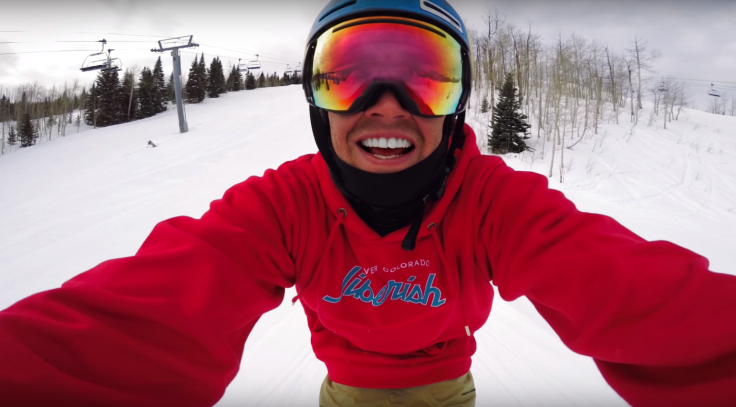Skier Bobby Brown tests out GoPro's new 4k camera drone, the 'Karma.' 