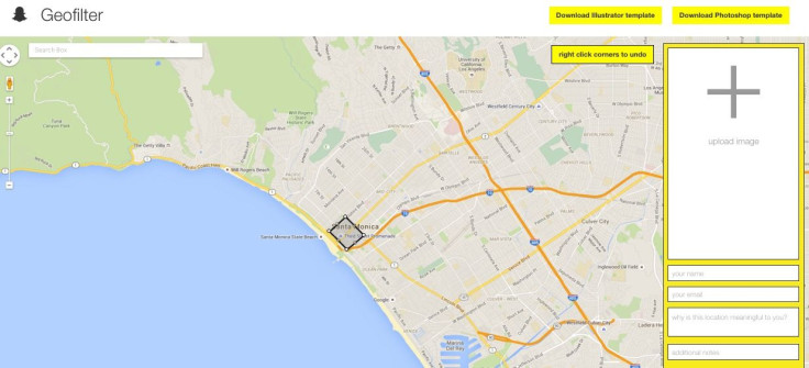 When you are ready to submit your geofilter to Snapchat you will need to fill out a simple form, upload your design and geofence the location.