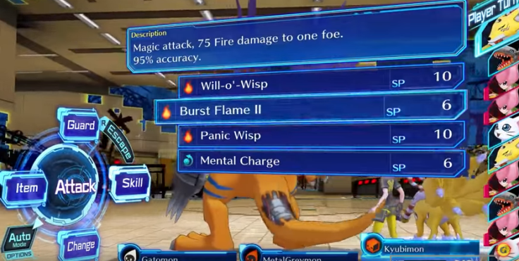 How the battle screen looks in 'Digimon: Cyber Sleuth' 