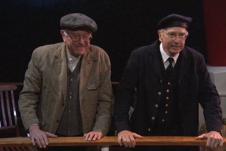 Bernie Sanders next to Larry David in Saturday Night Live