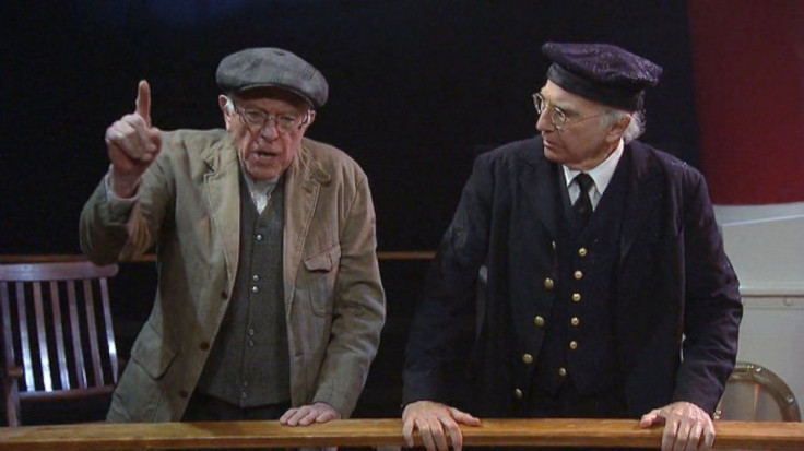 Bernie Sanders appearing with Larry David on SNL.