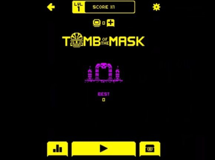 Making higher levels in Tomb of the Mask requires gathering dots. New levels unlock new masks with special skills or perks.