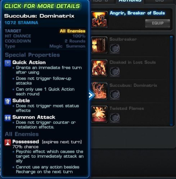 Angrir's third action in Avengers Alliance 
