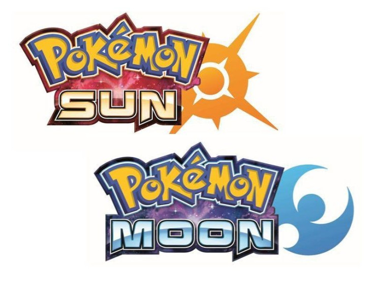 The logos for Pokemon Sun and Pokemon Moon