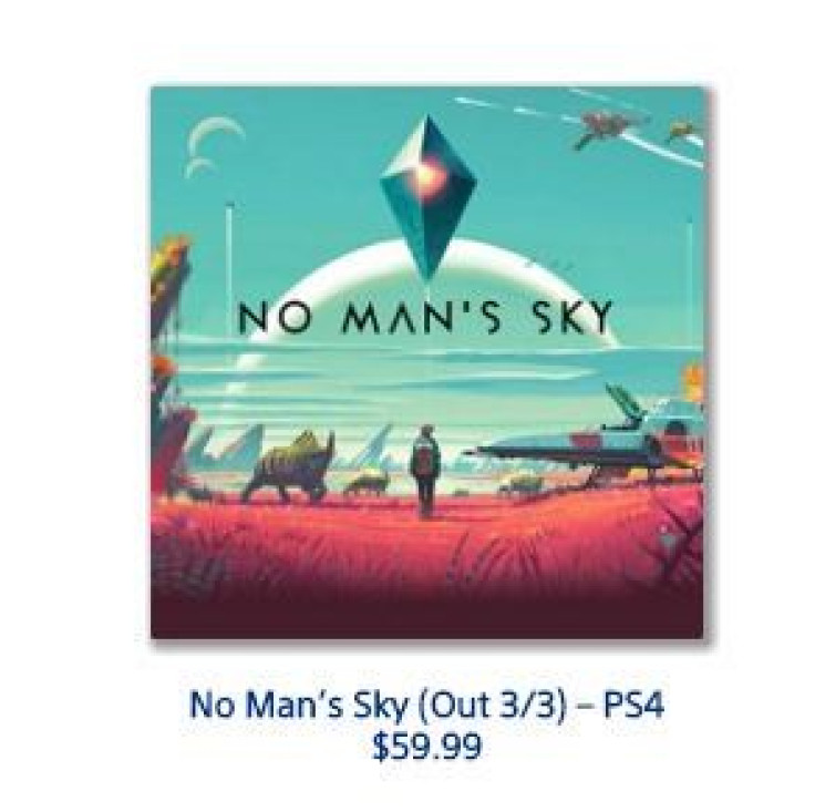 No Man's Sky appearing on the PlayStation Store Update page before it was removed