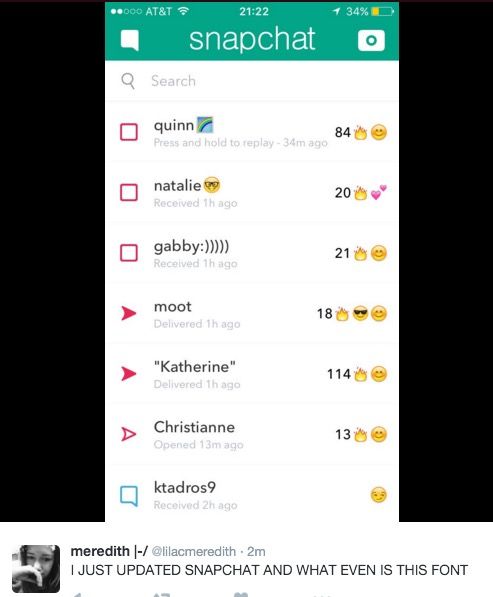 Snapchat's March 2016 update arrived today and besides bringing a terrible font, no one is quite sure what it's supposed to do. Was anything new added to the latest update?