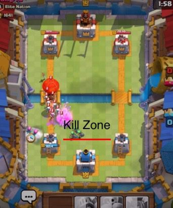 The kill zone is one of the best places to use when you are defending against attackers.