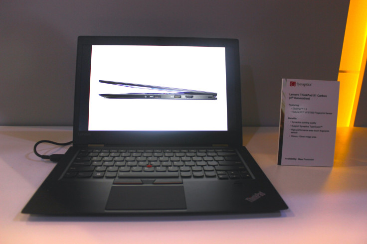 The fourth generation Lenovo ThinkPad X1 Carbon features Syanptics 'Natural ID' touch-based fingerprint sensor. 
