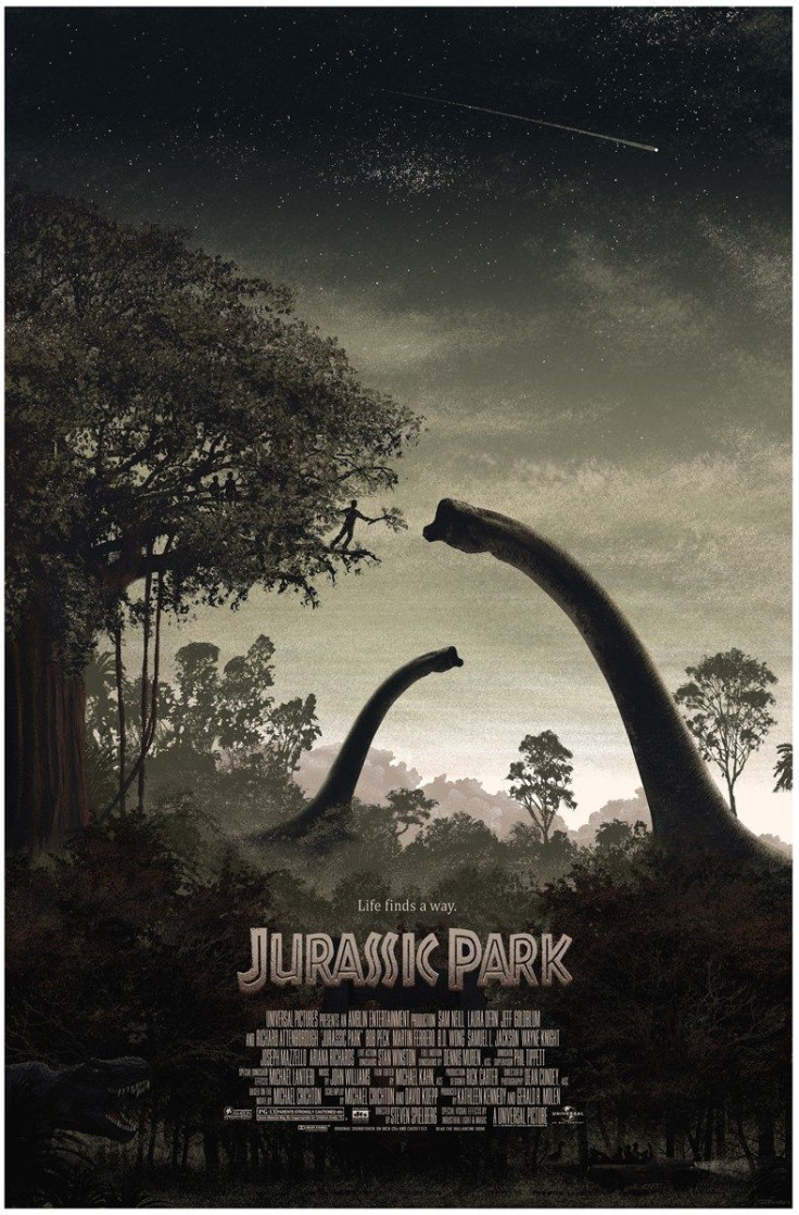 JC Richard's 'Jurassic Park' poster skips the dinosaur sneeze.