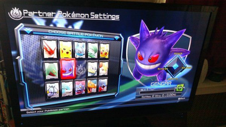 The character select screen in 'Pokken Tournament'