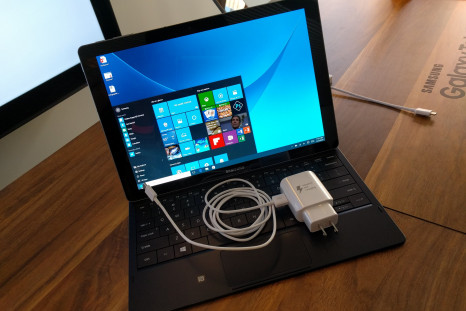 Samsung Galaxy TabPro S with USB Type-C fast charger.