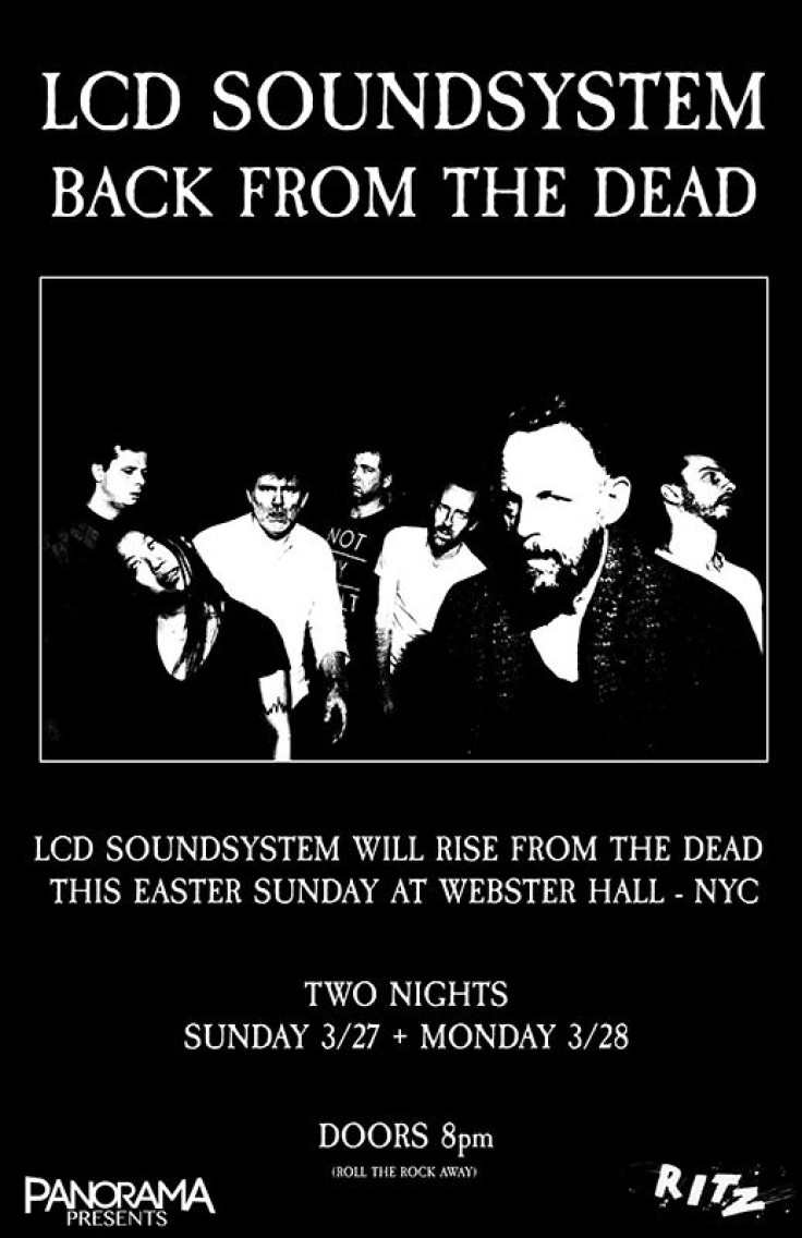 LCD Soundsystem is performing in New York March 27 and 28