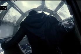 Kylo Ren on board the Millennium Falcon in a 'Star Wars: The Force Awakens' deleted scene.