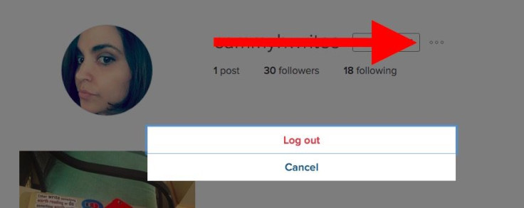 You can only log out of Instagram app from your desktop or mobile web browser until the bug is fixed.