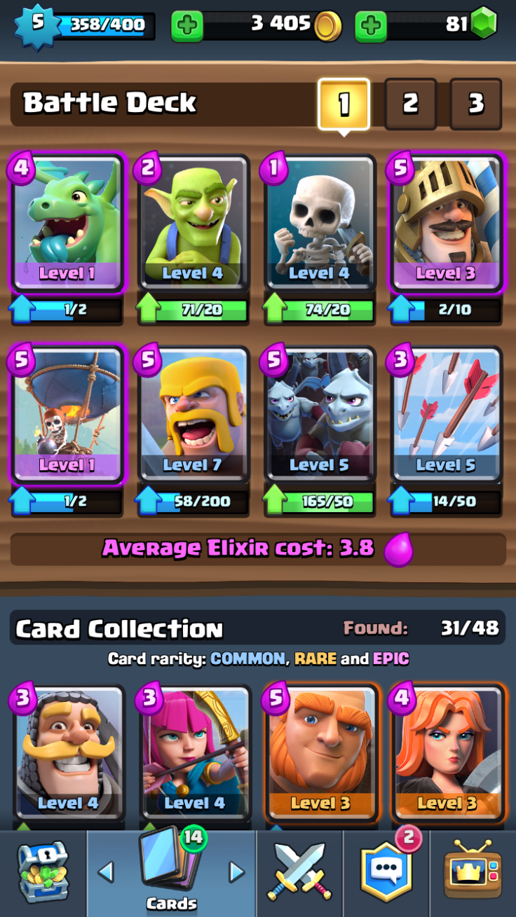 Clash Royale Deck #4 (Submitted by cruzmissle)