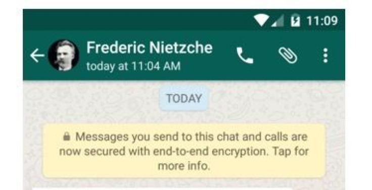 WhatsApp users who have the April 1 update installed saw this message inside their chats today