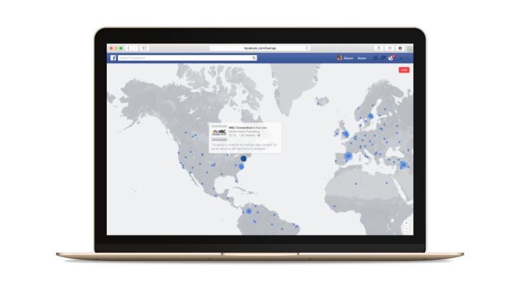 Desktop users will have access to an interactive map showing where public live videos are coming from.