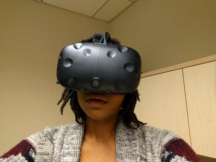 Me wearing HTC Vive headset 