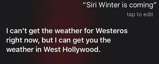 Winter is coming.