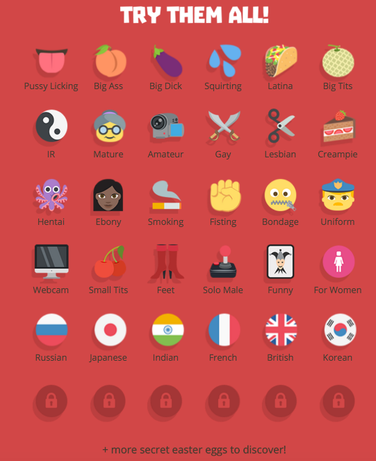 Pornhub allows users to receive porn through text by sending one of 30 pre-selected emojis.