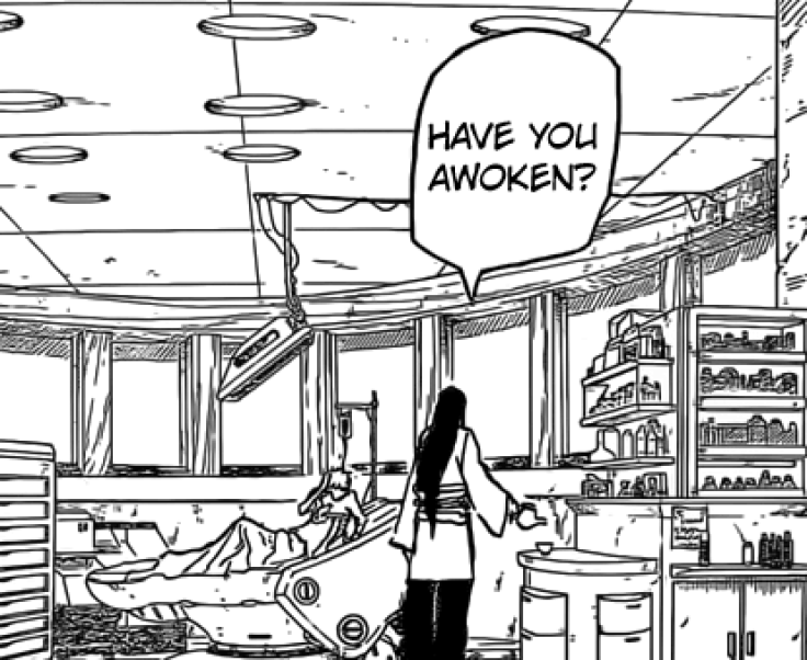 Mitsuki waking up in Orochimaru's lab