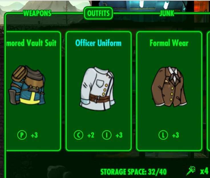 Weapons and Outfits are now color coded in the Fallout Shelter 1.5 update to indicate common, rare or legendary status.