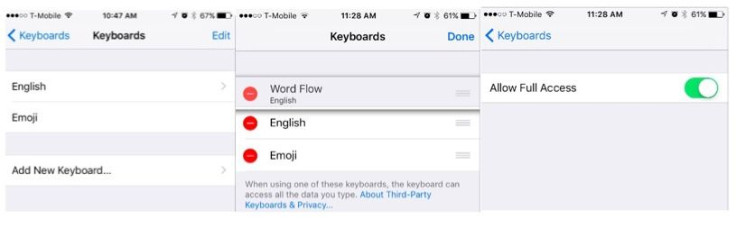Once you've downloaded the Word Flow keyboard, go to the Setting app to activate it.