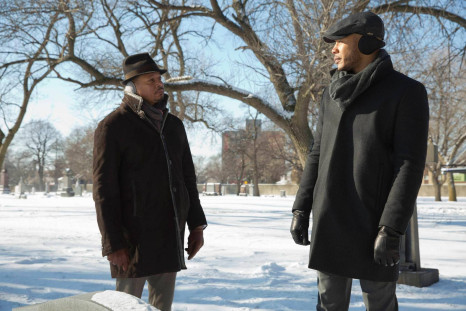 Lucious and Andre visit the supposed grave of Lucious' mother Leah Walker. 