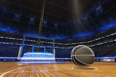 The Hoops DLC for Rocket League is now available to play on PC, PS4 and Xbox One