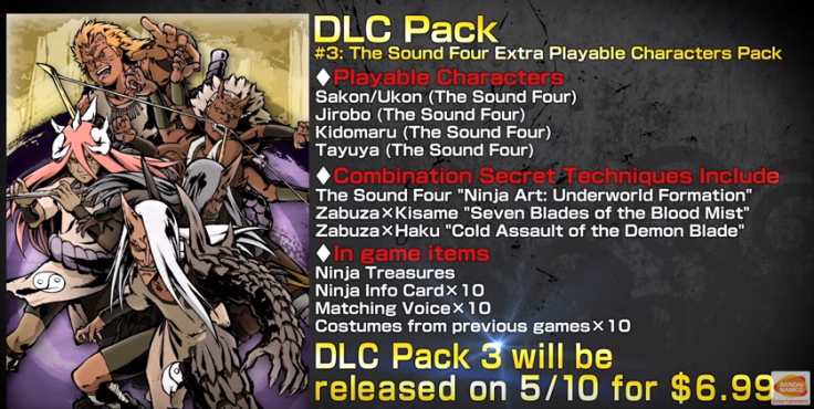 The contents of the Sound Four DLC pack